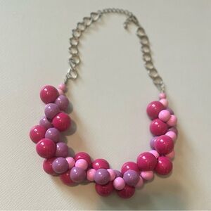 Pink, Light Pink, and Purple Bubble Necklace
